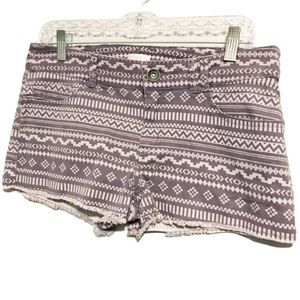 3/$15 Xhilaration Fair Isle Gray White Jean Shorts